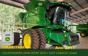 Colheitadeira John Deere S670 E 635F Caracol
